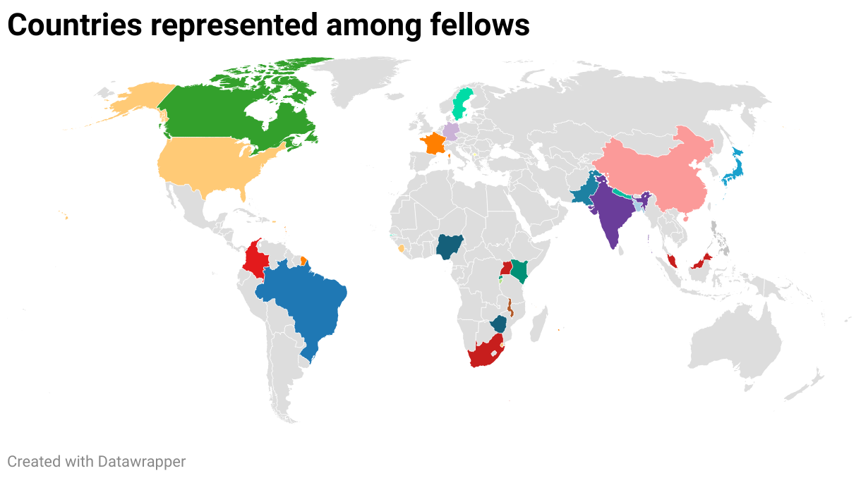 Countries Represented Among Fellows